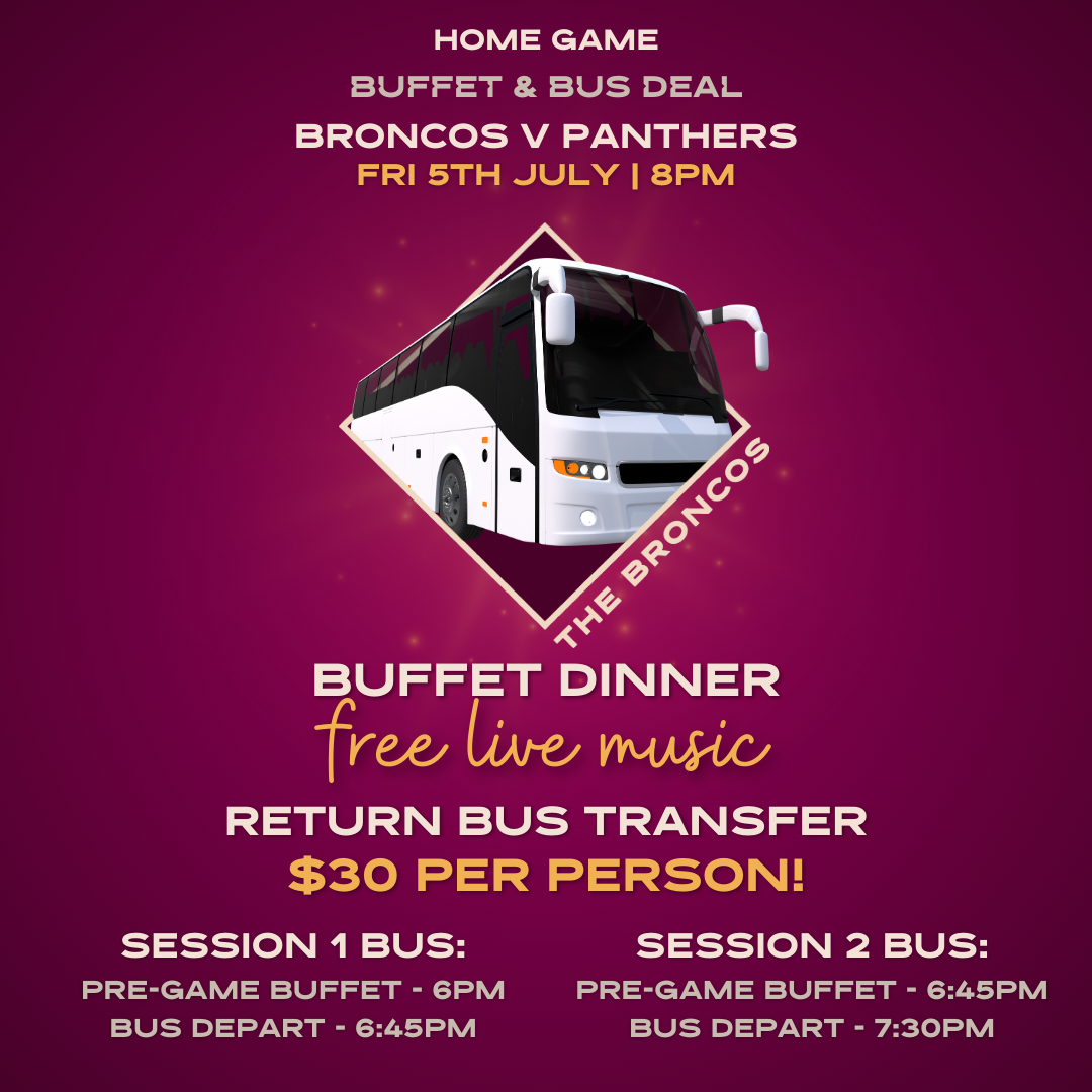 BRONCOS V PANTHERS - Bus & Buffet - Broncos Club